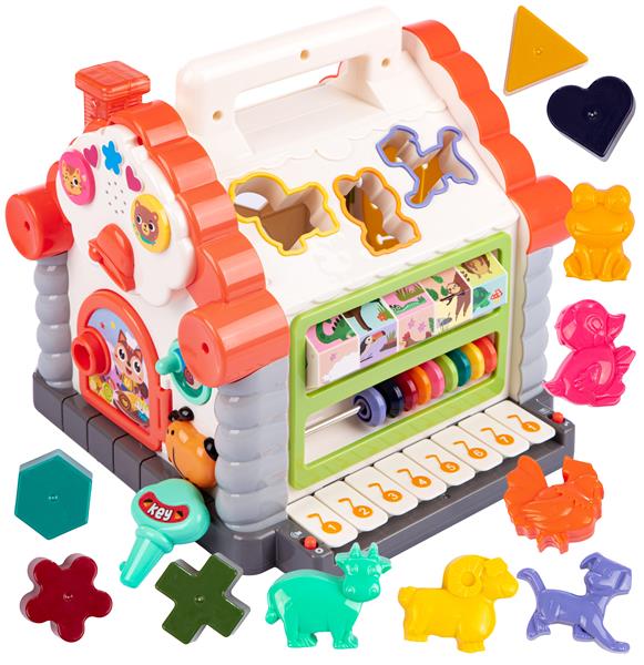 INTERAKTYWNY DOMEK SORTER PIANINKO MELODIE KLOCKI